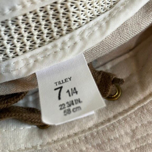 Tilley Size 7 1/4 TMH55 Mash-Up Airflo Sun Hat Hemp Blend Fishing Sports Brown - Picture 7 of 12